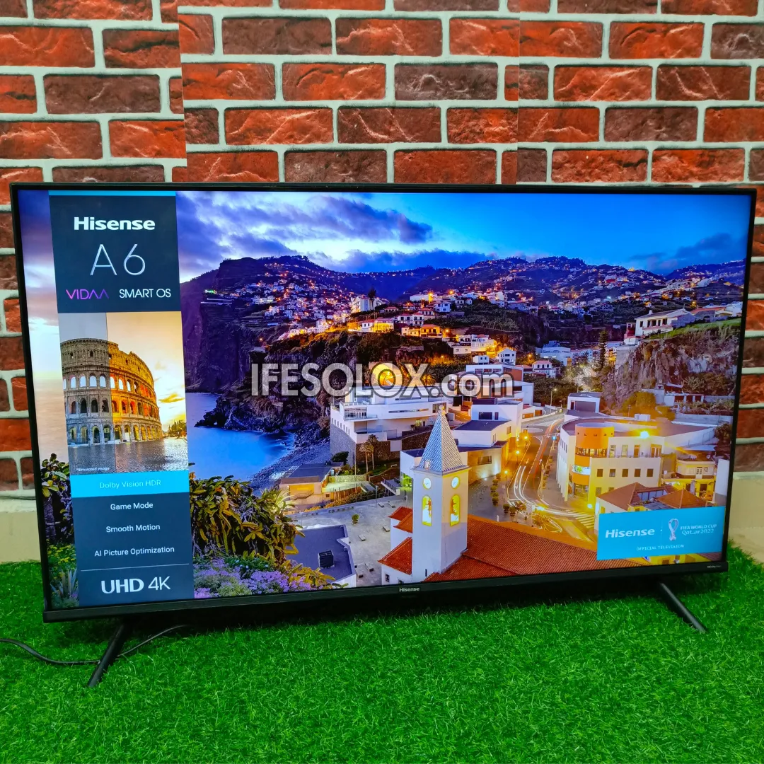 Hisense 43 inch 43A6G VIDAA Smart 4K UHD LED Frameless TV (Built-in Bluetooth, WiFi, Miracast) - Foreign Used