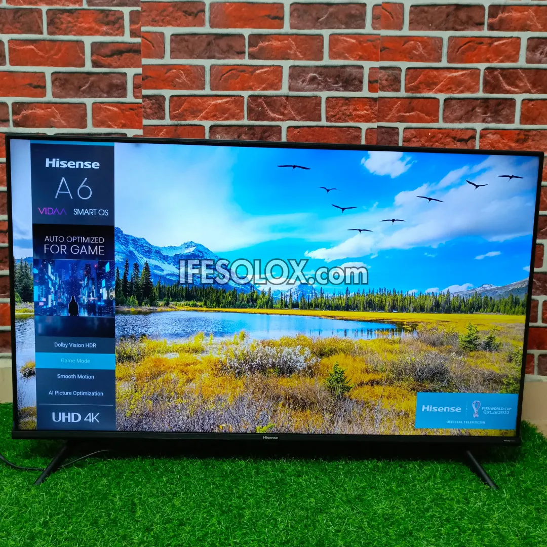 Hisense 43 inch 43A6G VIDAA Smart 4K UHD LED Frameless TV (Built-in Bluetooth, WiFi, Miracast) - Foreign Used