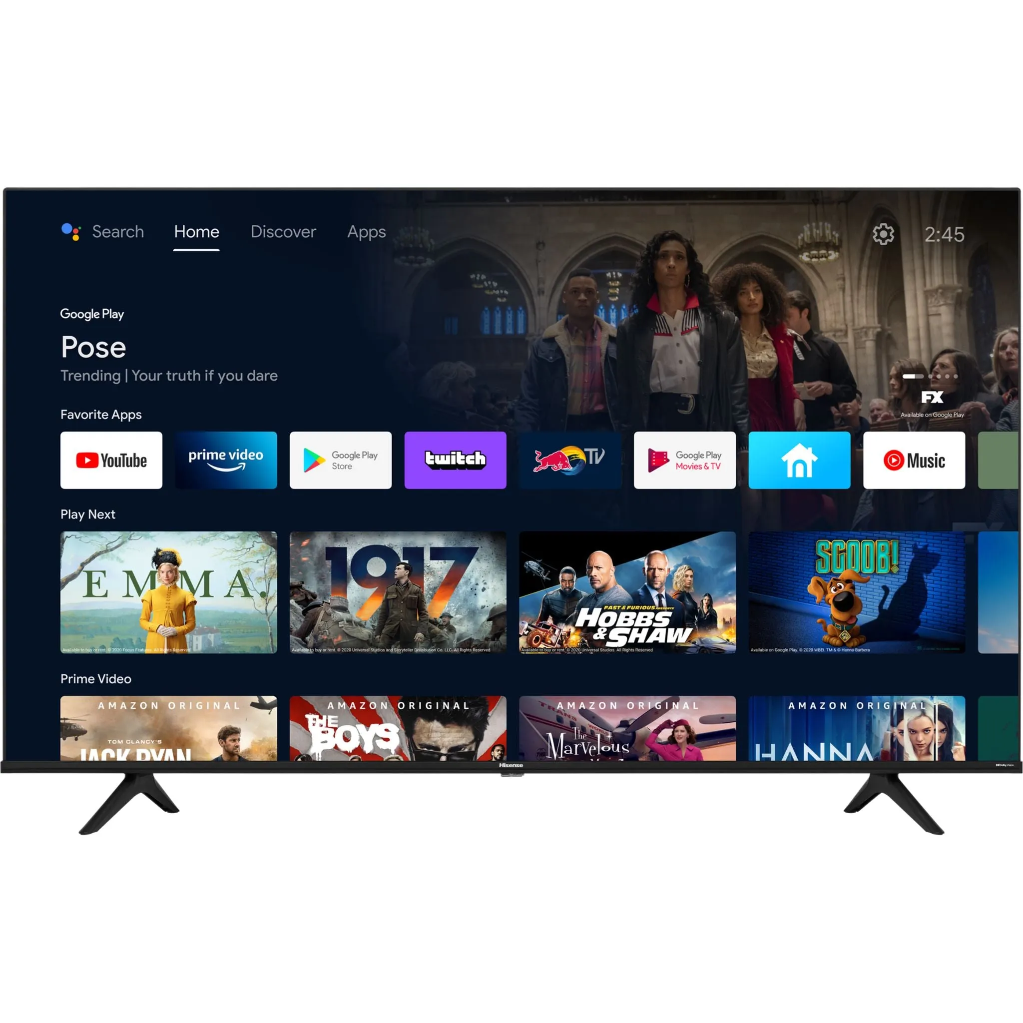 Hisense 50 4K UHD SMART (50A68G) - Black