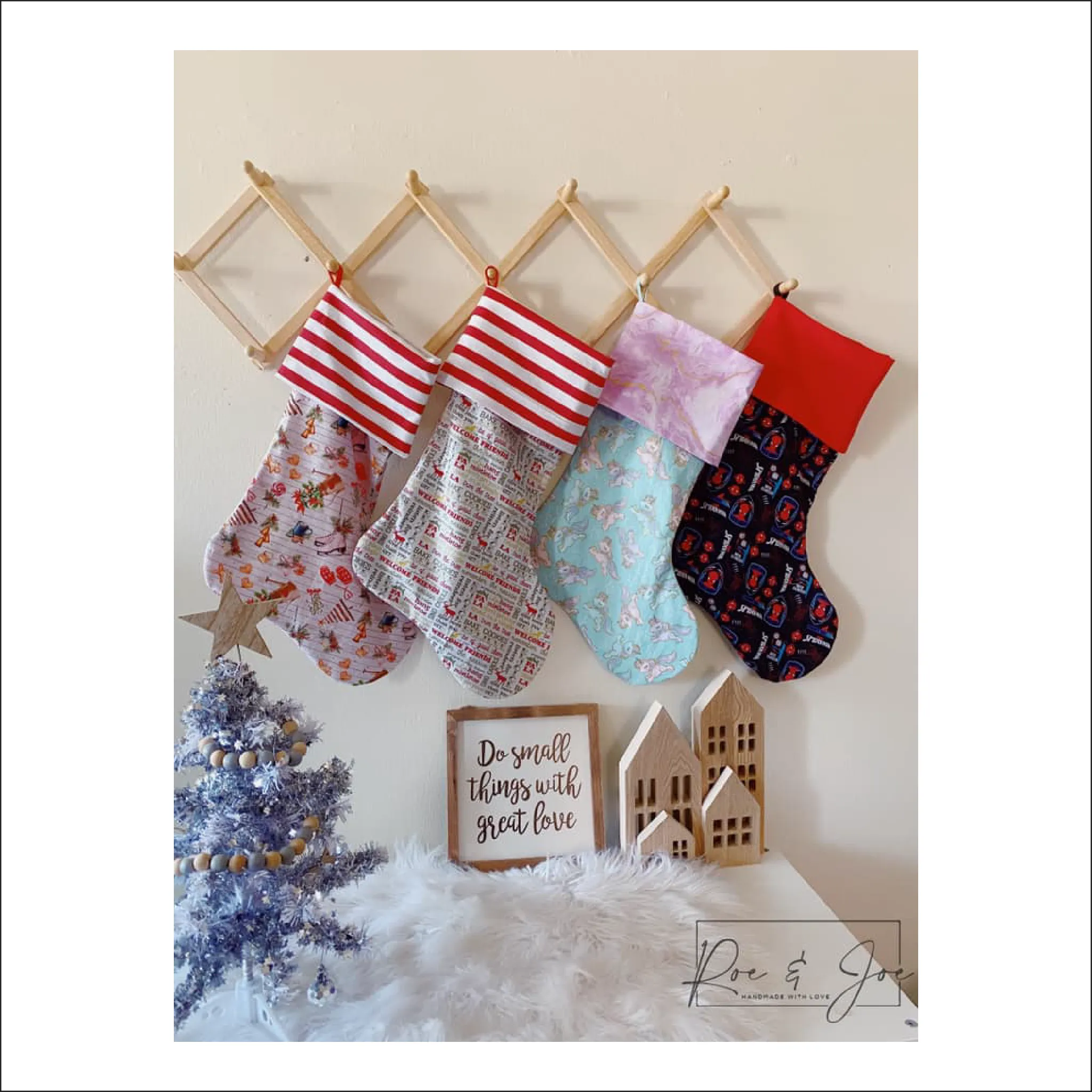 Holly Jolly Stocking | Free Pattern Pieces | Beginner Level Sewing Pattern