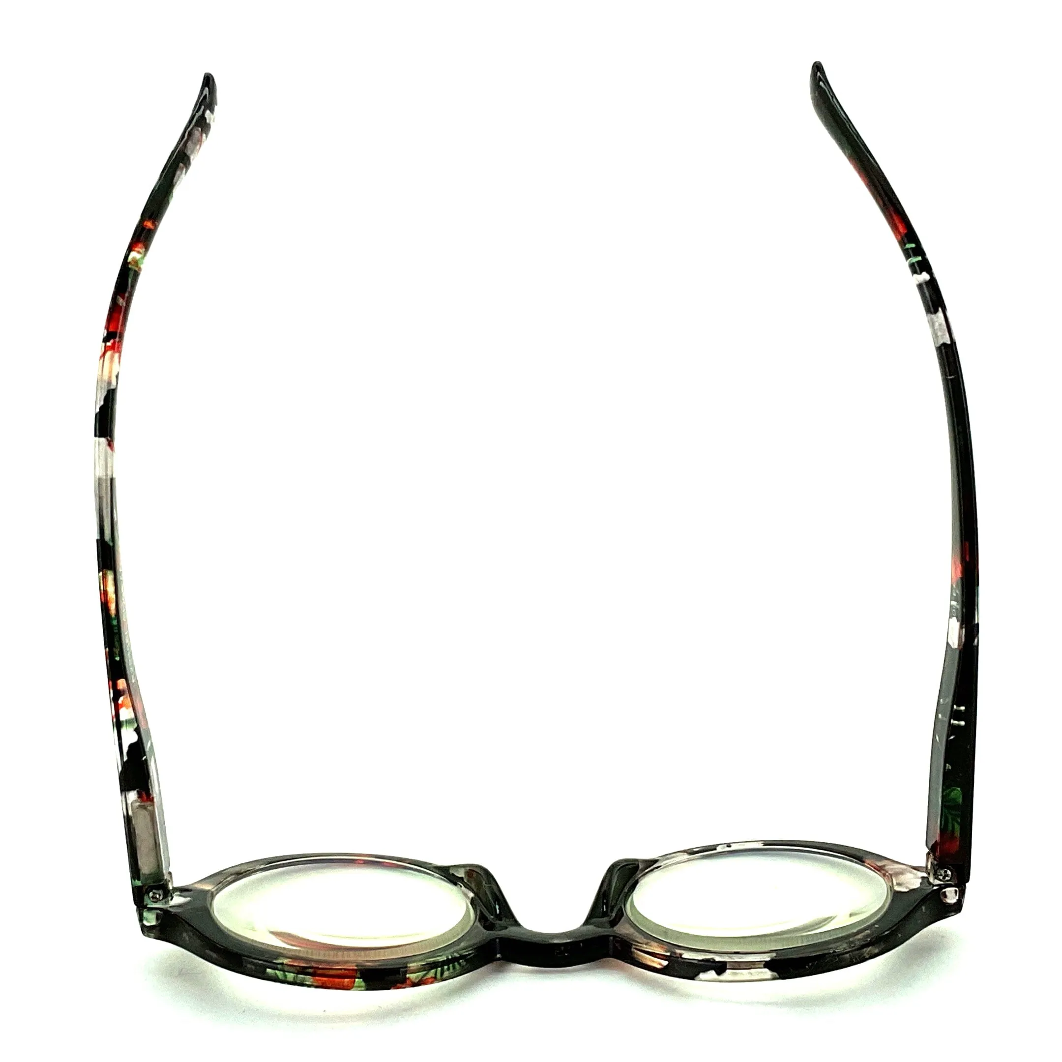 Jive Bomber Round Tye-Die & Fun Print Blue Light Blocking Reading Glasses