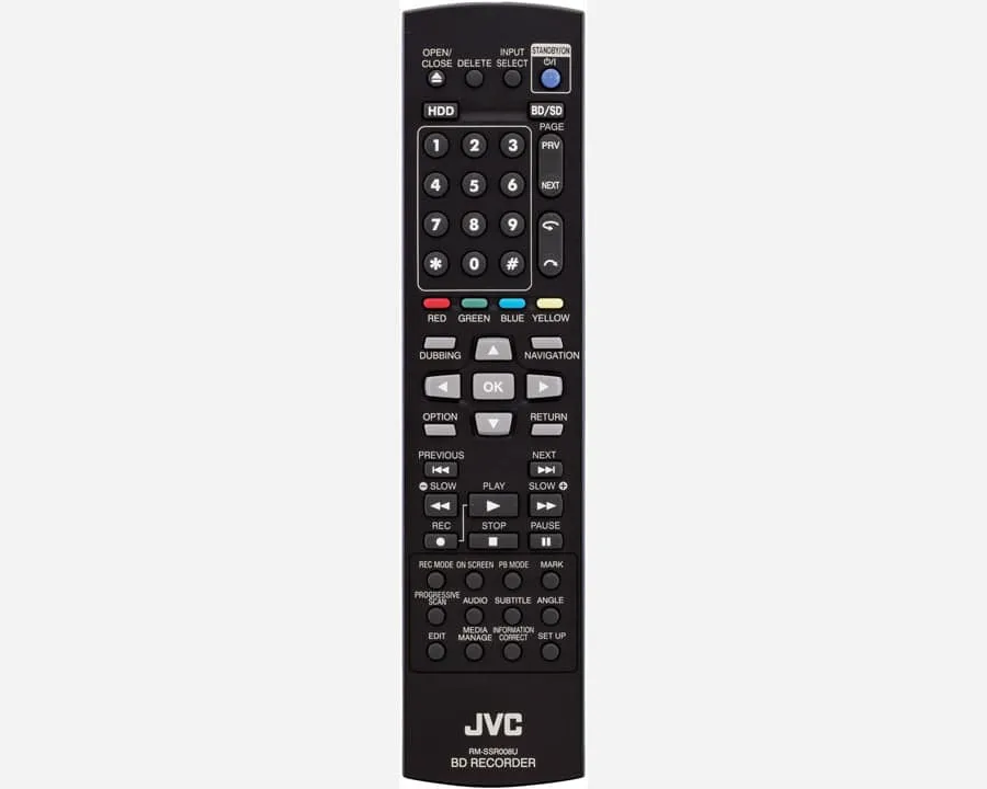 JVC SR-HD1250US Blu-ray Disc HDD Recorder -Used