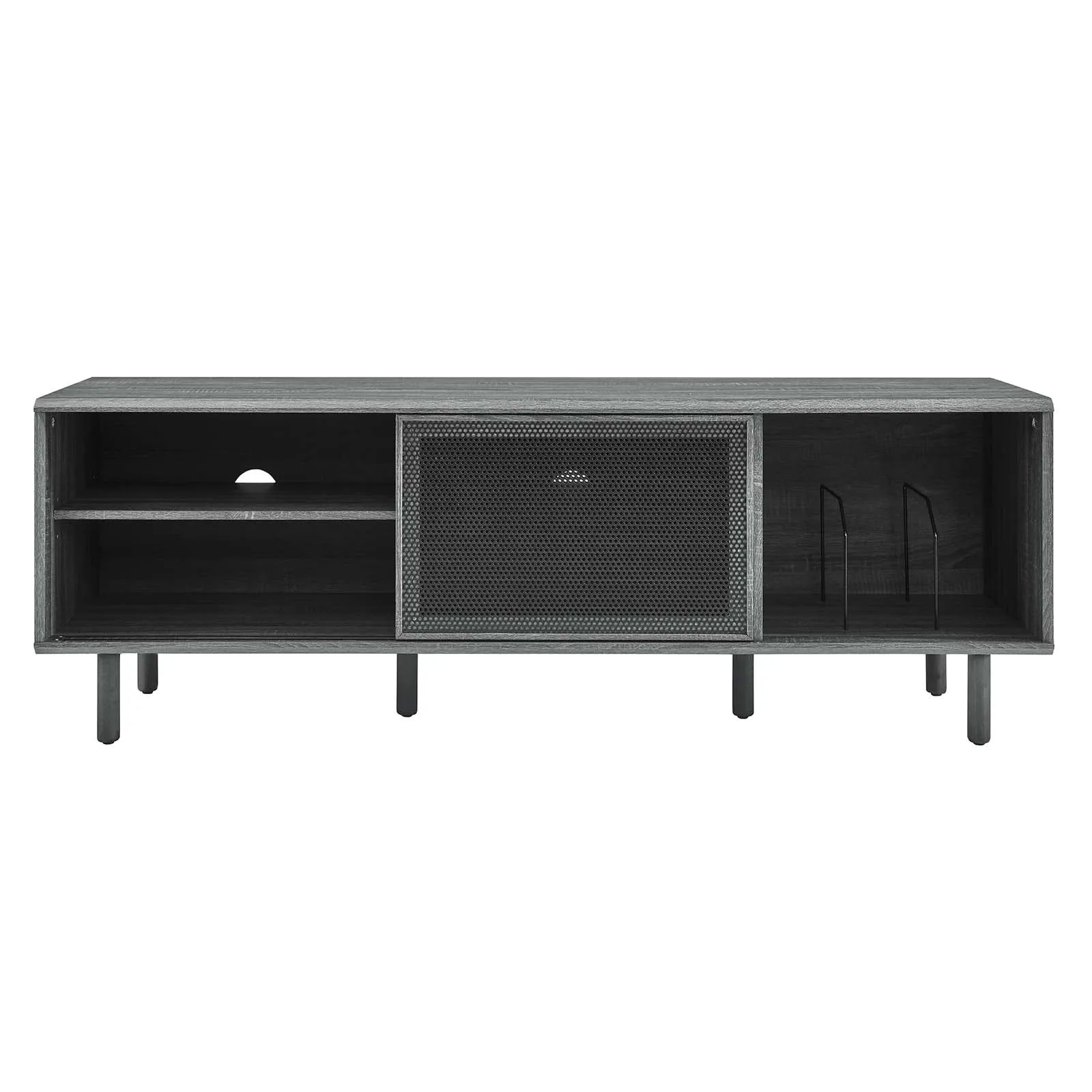 Kurtis 67" TV and Vinyl Record Stand Charcoal EEI-6236-CHA
