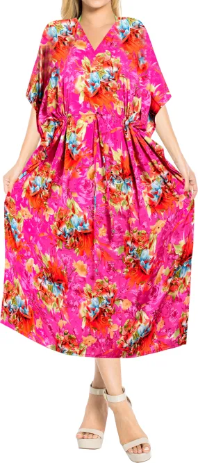 la-leela-1-womens-kaftan-kimono-nightgown-beachwear-bathing-suit-dress-cover-up   Pink_g224 135221