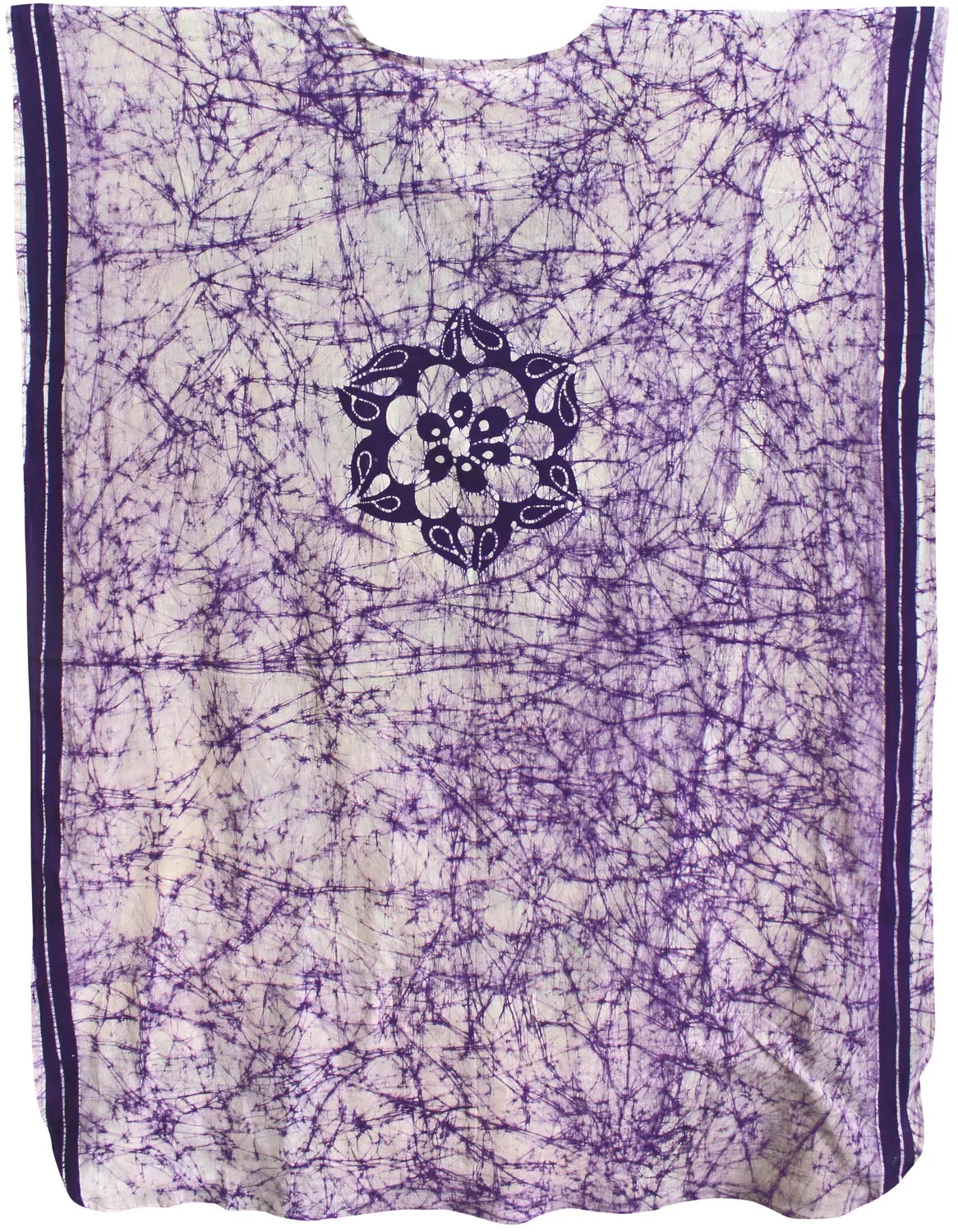 LA LEELA Lounge Caftan Cotton Batik Swim Dress Ladies OSFM 14-18 [L-2X] Violet_3562