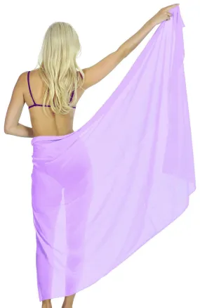 La Leela Women's Bikini Beach Wrap Hawaiian Sarong Swimming Suit Bathing Pareo Beachwear Valentines Day Dress Cover up Long 78"x42" Violet 125561