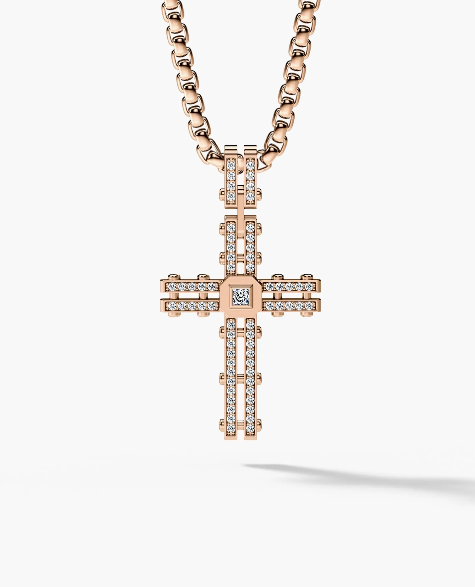LA PAZ Cross Pendant in Gold with 0.20ct Diamonds
