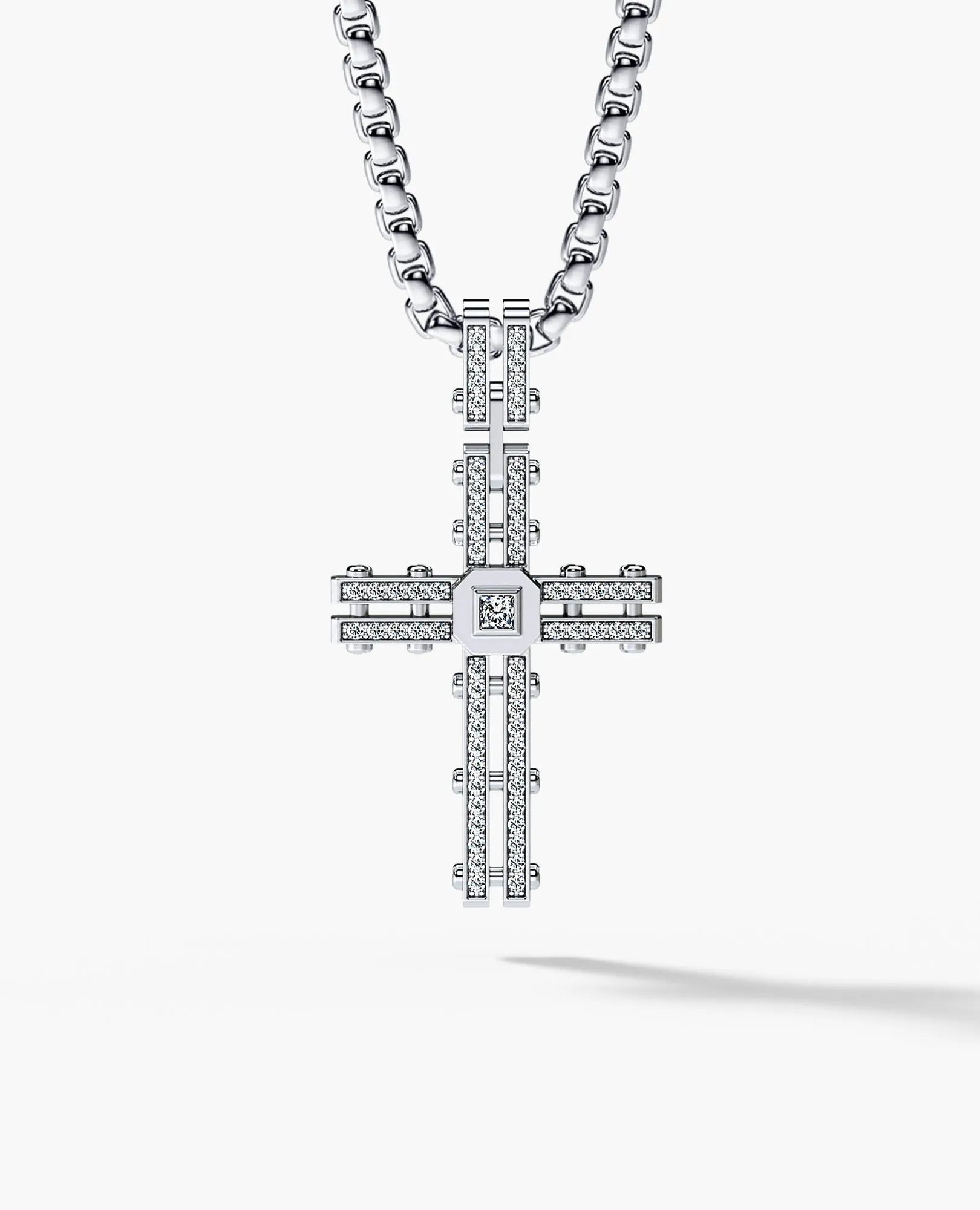 LA PAZ Cross Pendant in Gold with 0.20ct Diamonds