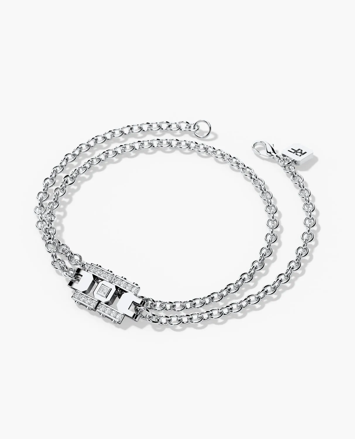 LA PAZ Gold Charm Bracelet with 0.20ct Diamonds