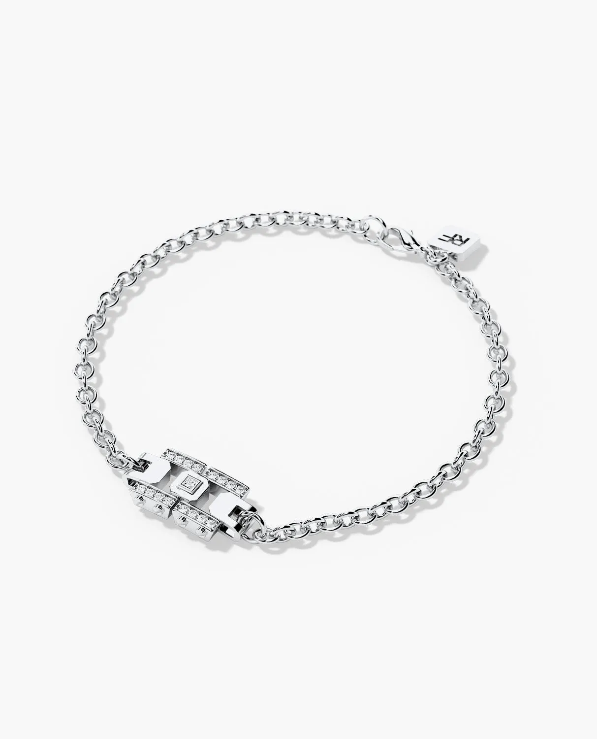 LA PAZ Gold Charm Bracelet with 0.20ct Diamonds
