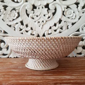 Large Rattan Dulang Standing Tray