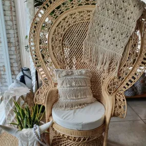 Large Rattan Queens Chair