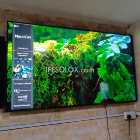 LG 65 Inch 65NANO76 2022 model webOS Smart ThinQ AI 4K UHD HDR Frameless NanoCell TV (WiFi, Miracast, AirPlay) - UK Used