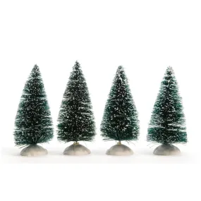 Lumineo Christmas Village 10cm Pine Trees (Pack of 4)