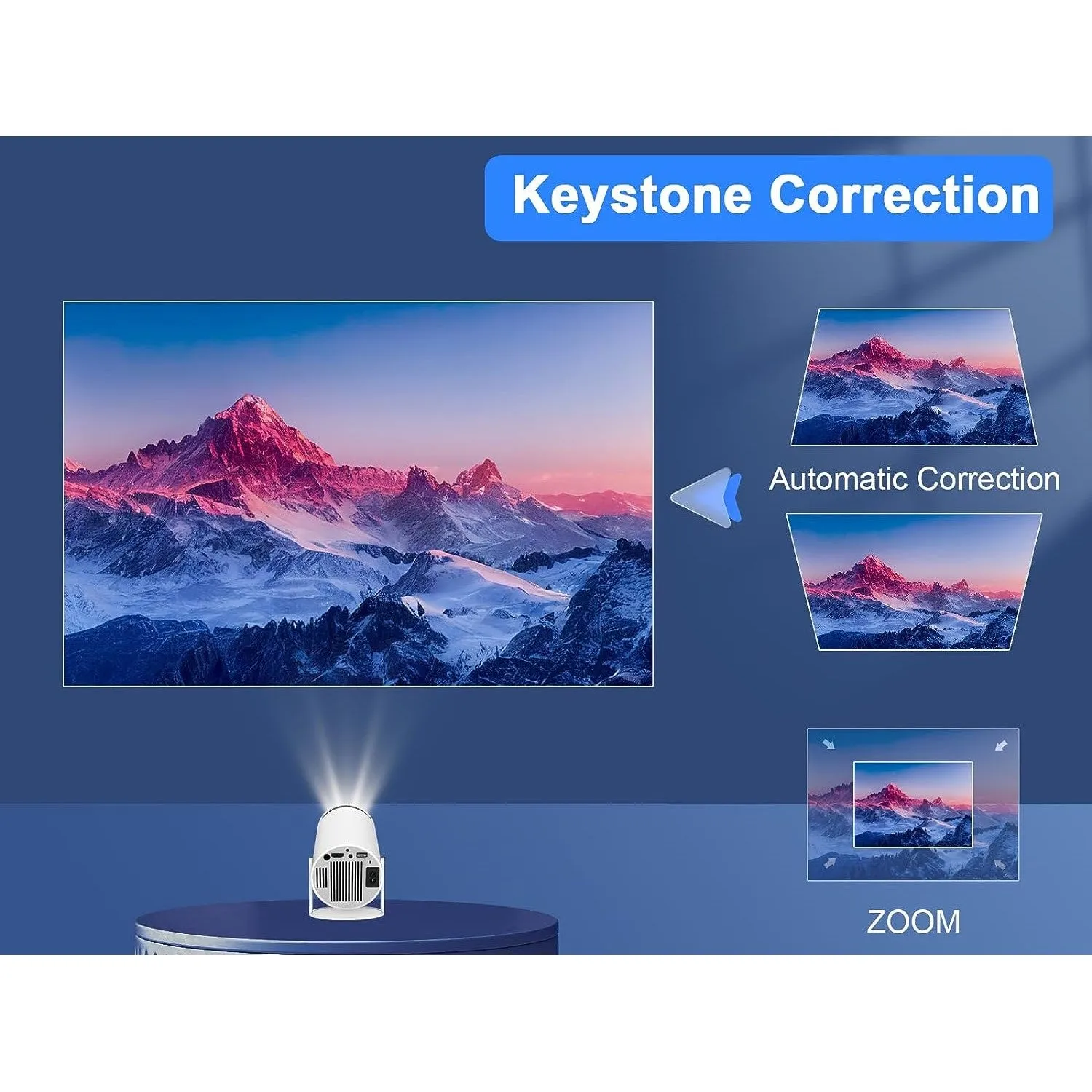 Magcubic HY300 Portable 4K Decoding Projector - WiFi6, Android 11, Bluetooth 5.0 - Ultra-Sharp Imaging, Smart Connectivity, Superior Audio (Open Never Used)