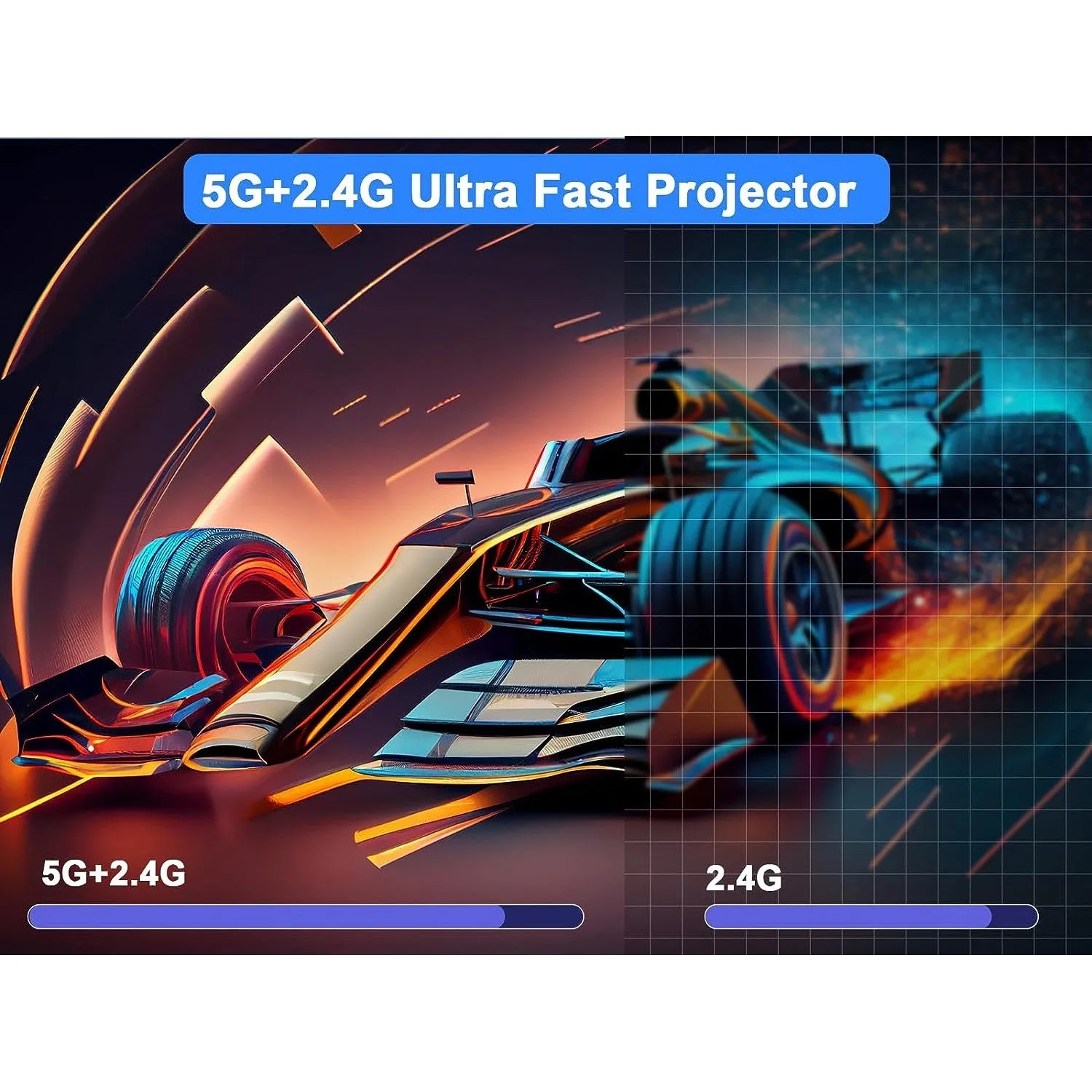 Magcubic HY300 Portable 4K Decoding Projector - WiFi6, Android 11, Bluetooth 5.0 - Ultra-Sharp Imaging, Smart Connectivity, Superior Audio (Open Never Used)