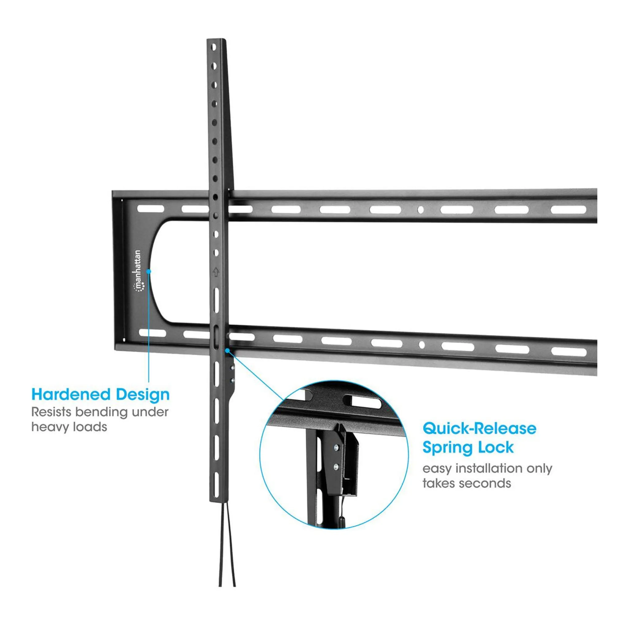 Manhattan 461917 60" to 120" Heavy-Duty Low-Profile Large-Screen Fixed TV Wall Mount