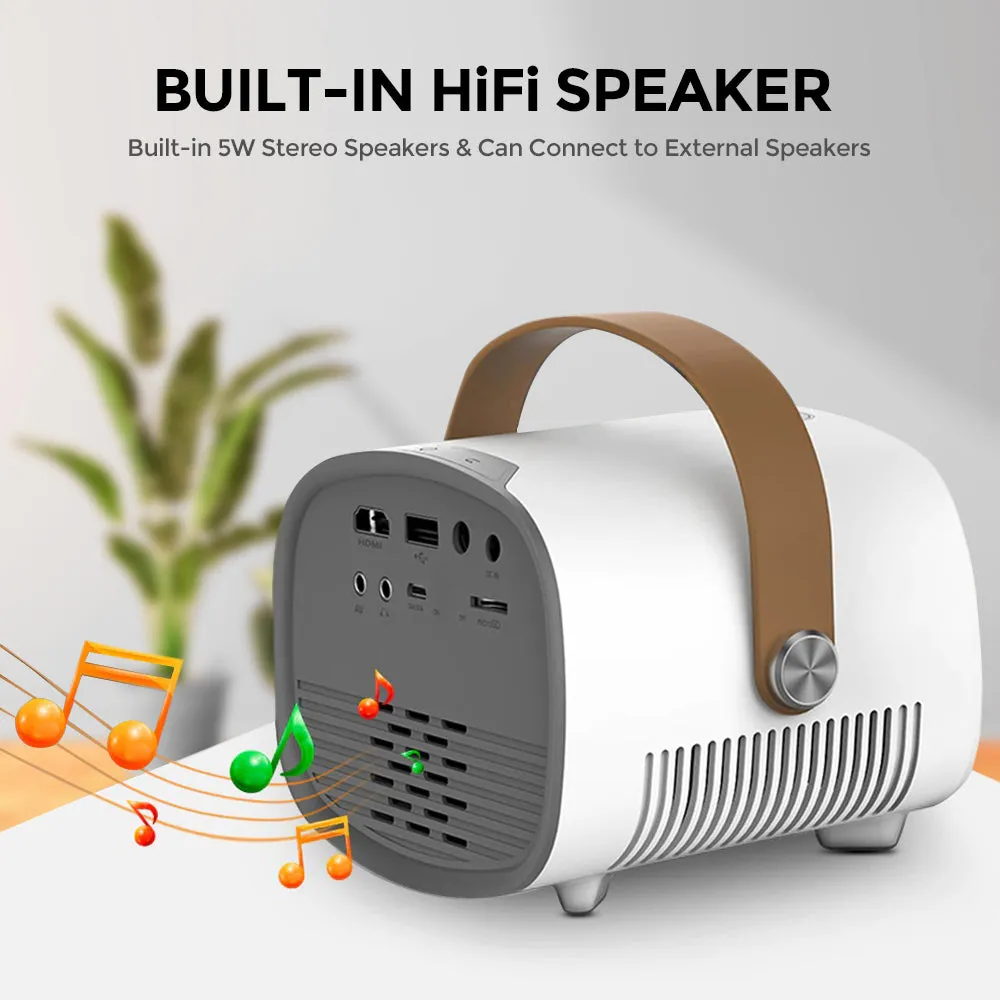 Mini Projector |2500 Lumens/Screen Size upto 100 inch|Native Res 800x480P| Home Theater Portable Projectors