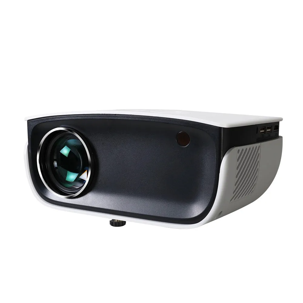 Mini Video Projector Wifi USB HDMI Portable 2000 Lumens HD 1080P Home Theater White