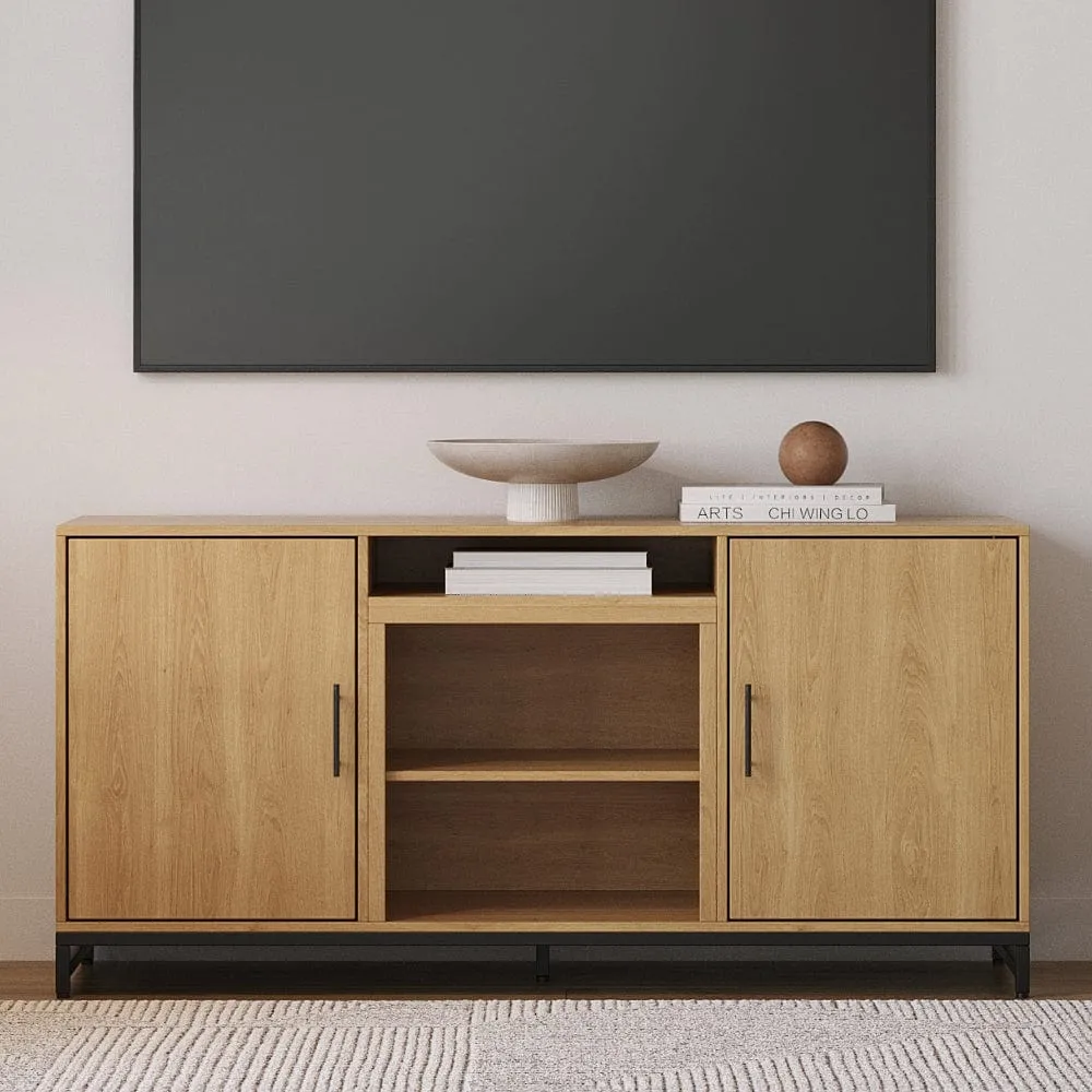 Modern Ember Rochester 56-in White Oak Media Console