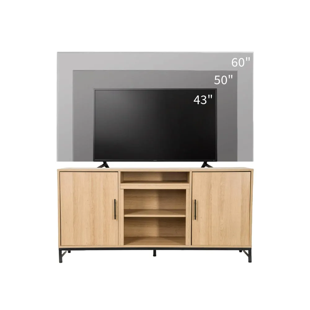 Modern Ember Rochester 56-in White Oak Media Console