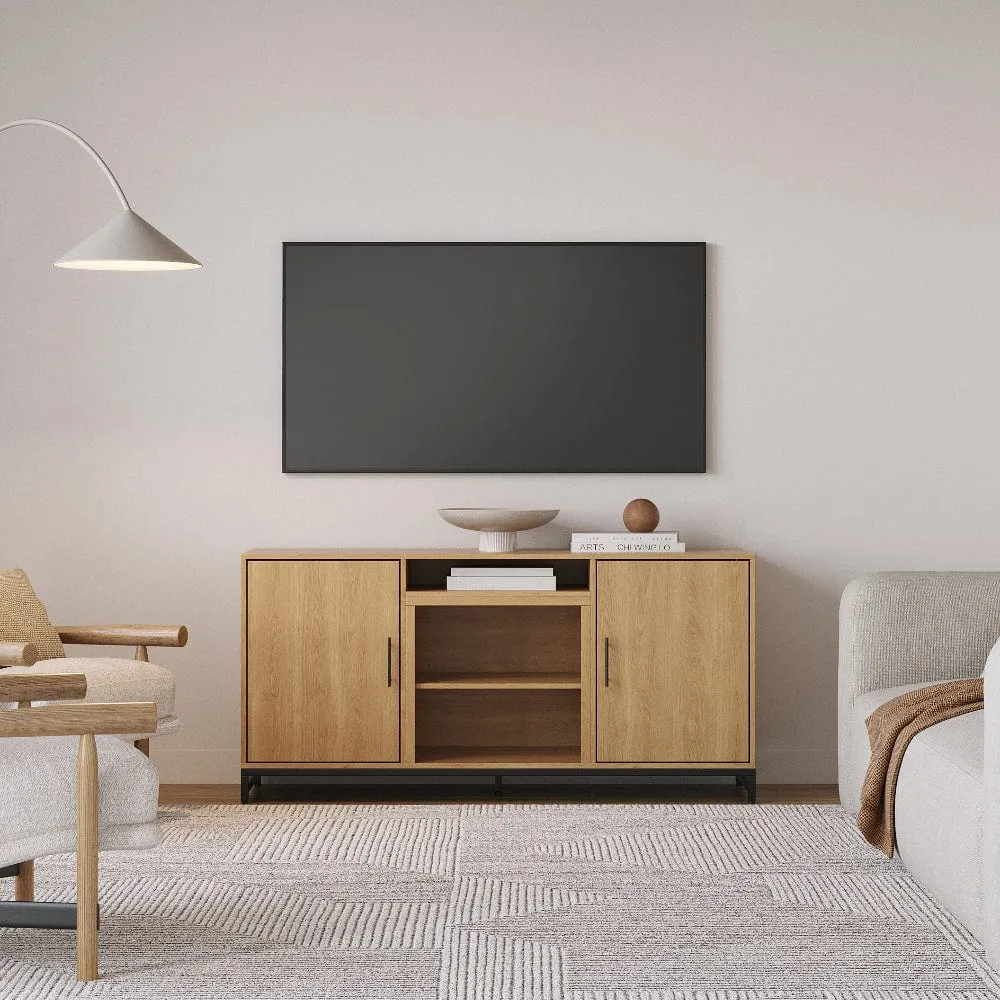 Modern Ember Rochester 56-in White Oak Media Console