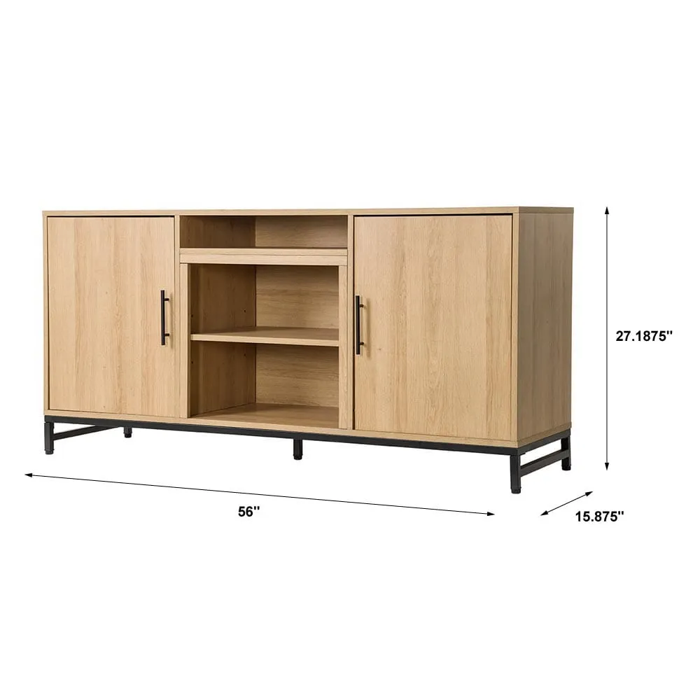 Modern Ember Rochester 56-in White Oak Media Console