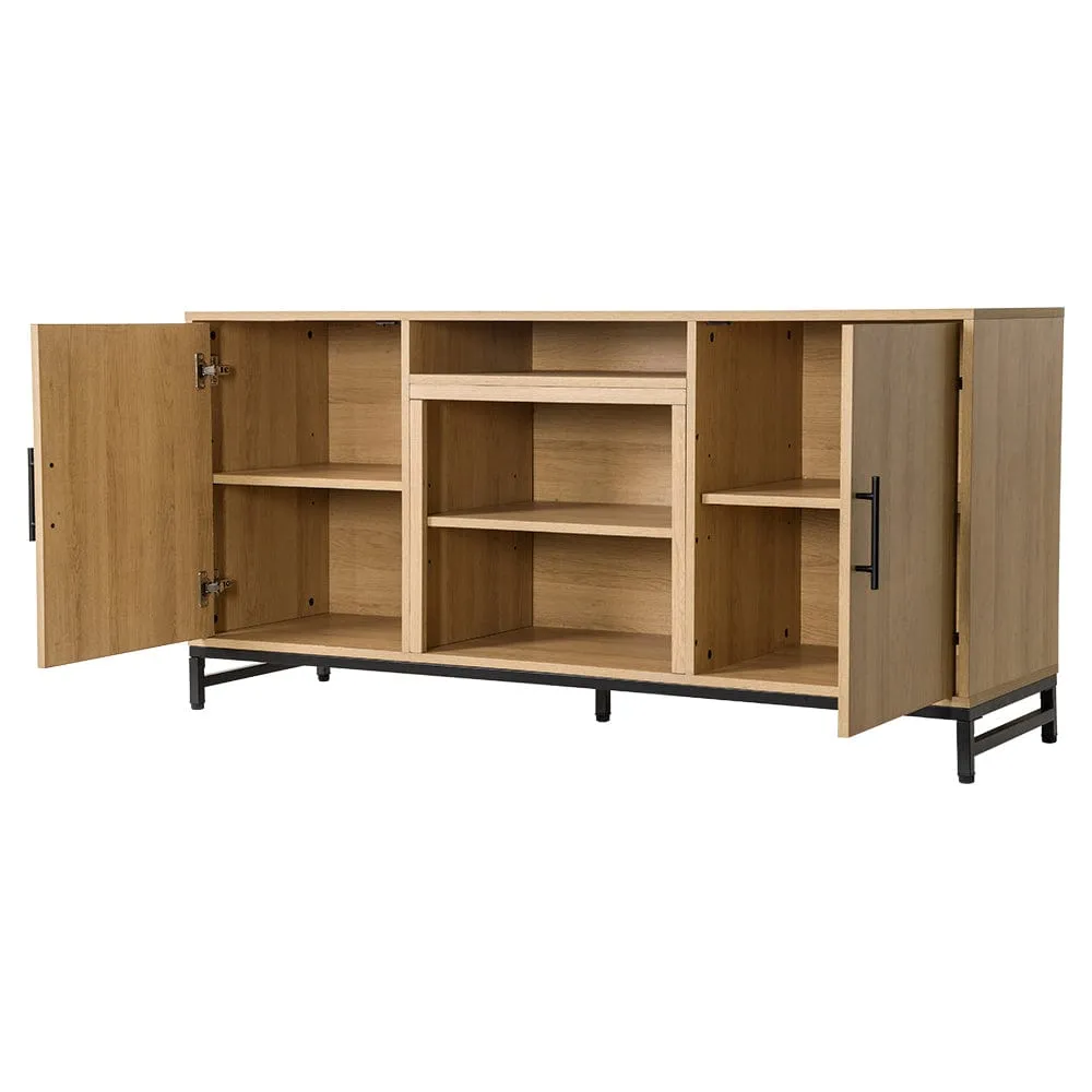 Modern Ember Rochester 56-in White Oak Media Console