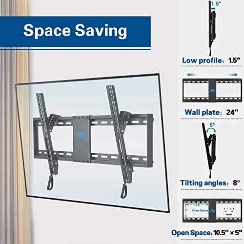 Mounting Dream Tilt TV Wall Mount Bracket for Most 37-70 Inches TVs