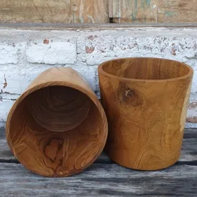 Natural Wooden Teak Pots