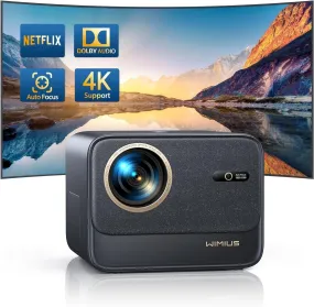 [Netflix Certified & Dolby Audio] 4K Projector with Wifi6 & Bluetooth,  700ANSI Native 1080P 6D Auto Focus & Keystone Home Theater Smart Projector, Outdoor Movie Projecor with Netflix 7000 Apps