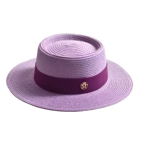 New Summer Straw Sun Hats for Women Ladies Fashion Flat Brim Ribbon Beach Hat Travel Dress Cap chapeau femme