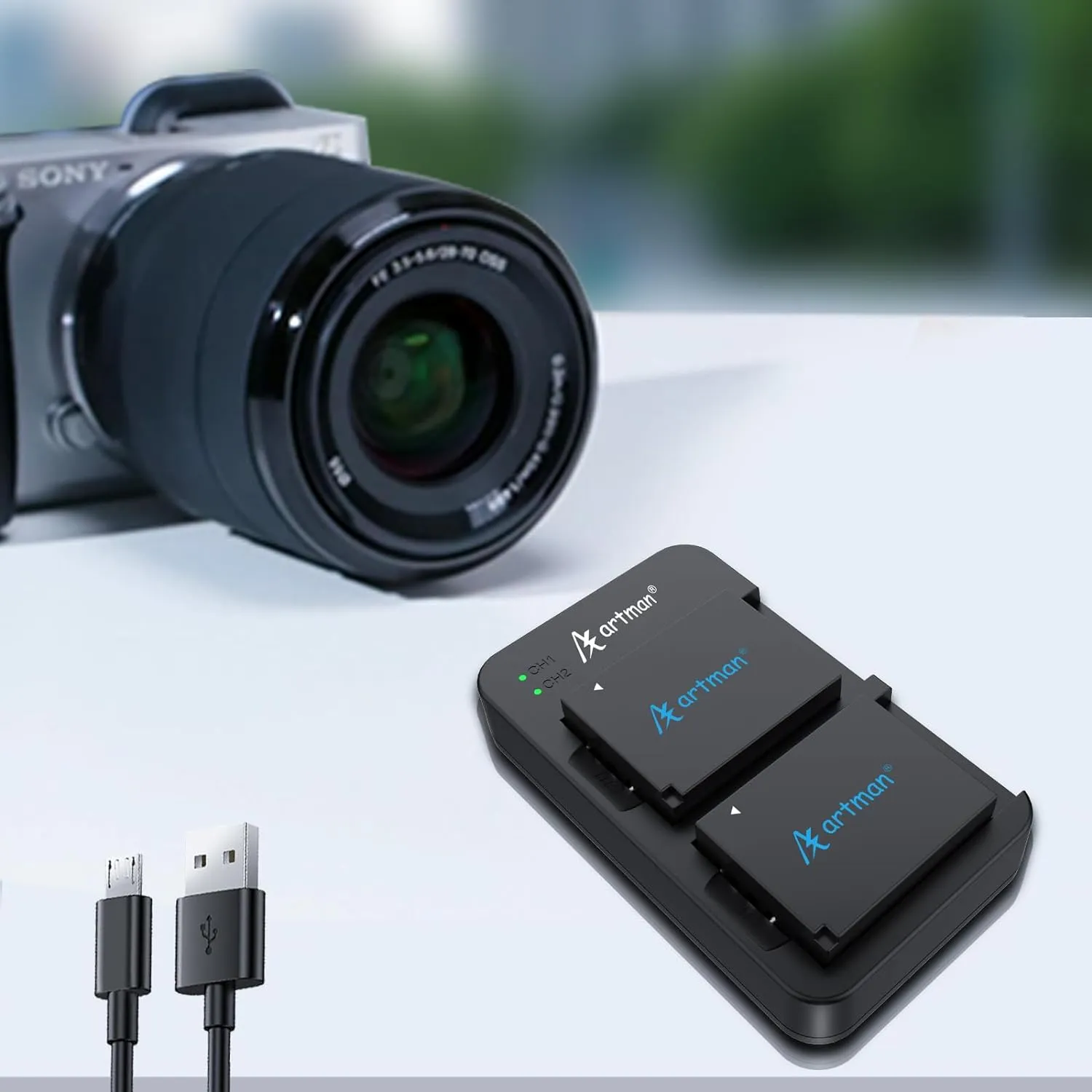 NJA NP-W126 NP-W126S Battery 2-pack and USB Dual Charger Compatible with Fujifilm X-T1 X-T2 X-T3 X-T10 X-T20 X-T30 X-T30 II X-T100 X-T200 X100F X100V X-S10 X-A5 X-A10 X-E4 X-Pro2 X-Pro3