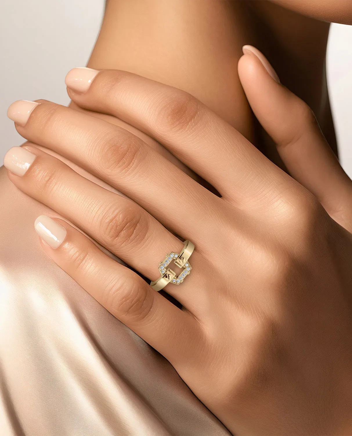 NORTHSTAR MINI Gold Ring with 0.15ct Diamonds