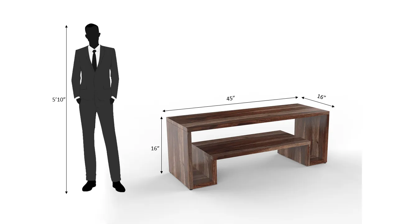 Oblita Sheesham Wood TV unit In Light Walnut