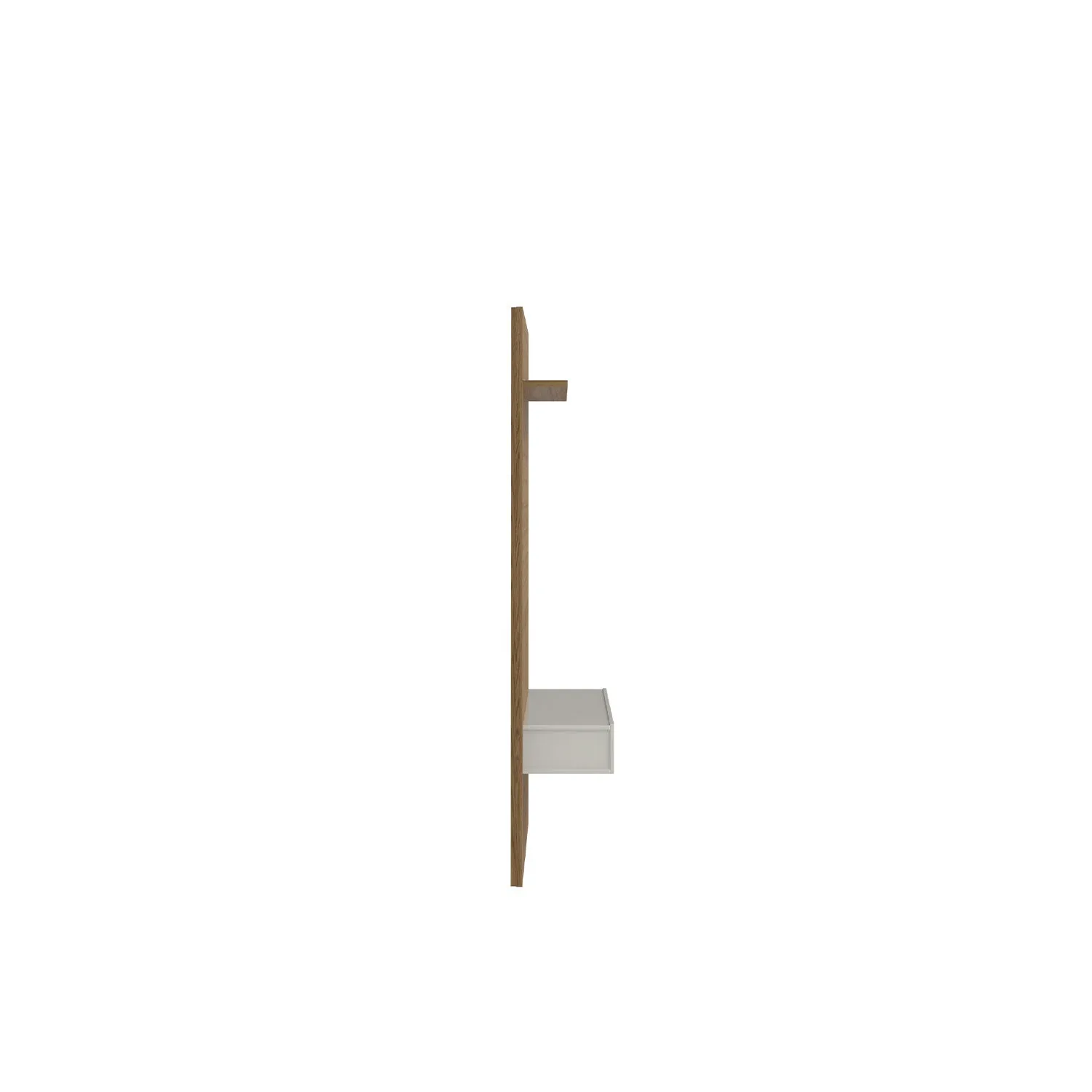 Painel Ripado para TV até 50” 1 Prateleira 2 Portas Aspen 143 cm - Freijó c/ Off White Fosco