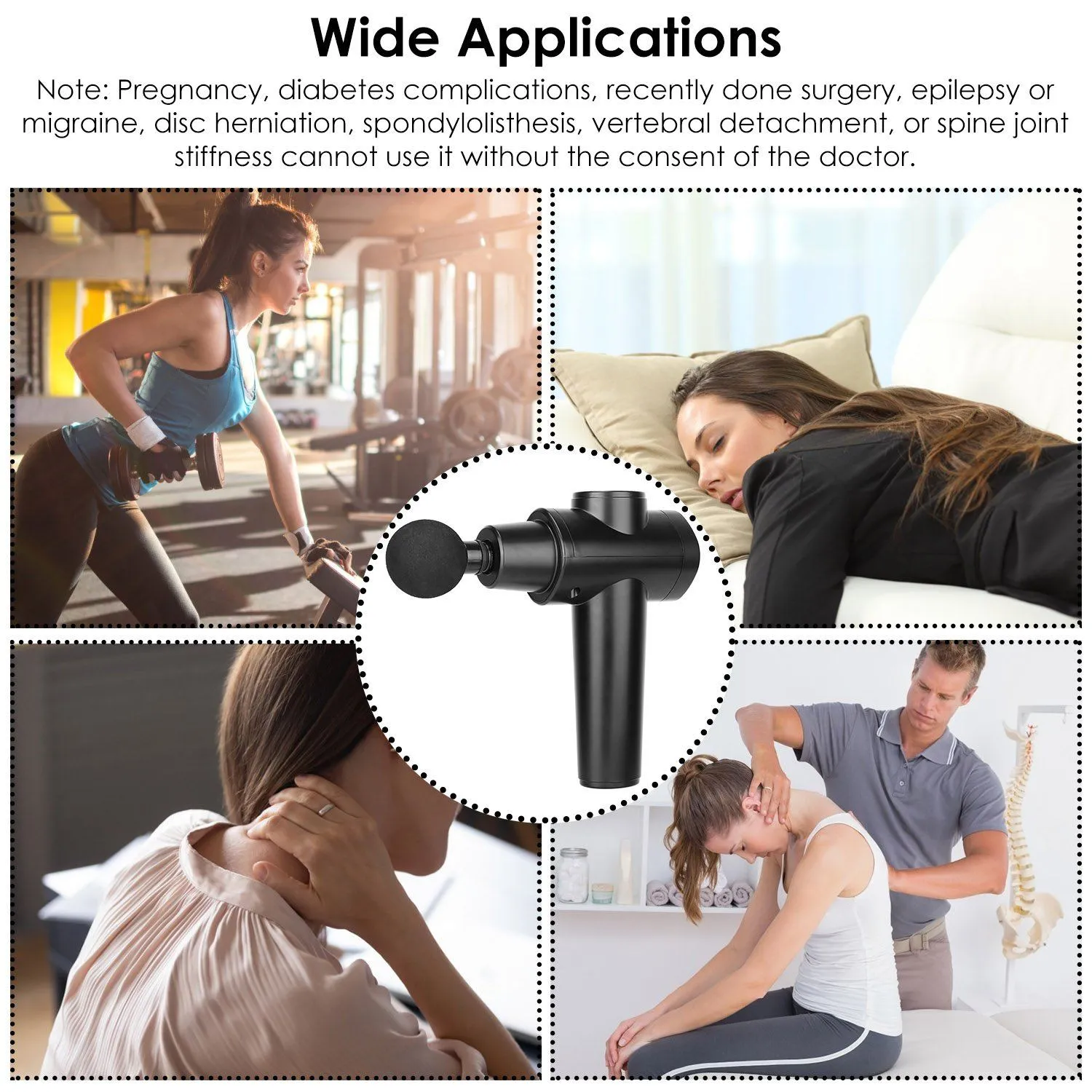 Percussion Digital Display Rechargeable Deep Tissue Vibration Massage Gun