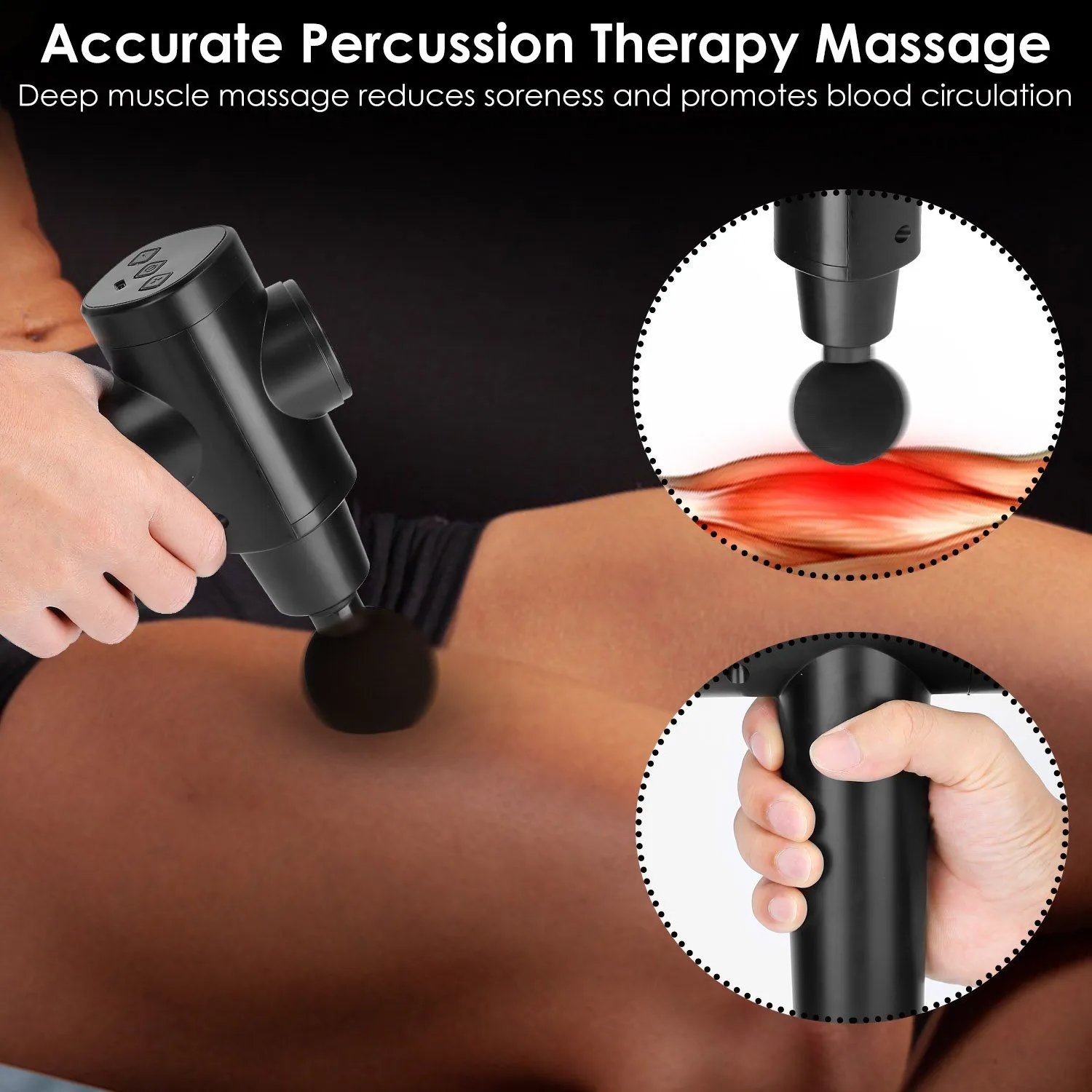 Percussion Digital Display Rechargeable Deep Tissue Vibration Massage Gun