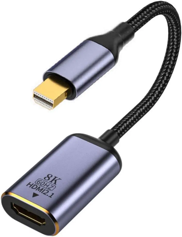 Pi ® (PiPlus®) 8K Mini DP Male to HDMI 2.1 Female Converter Cable