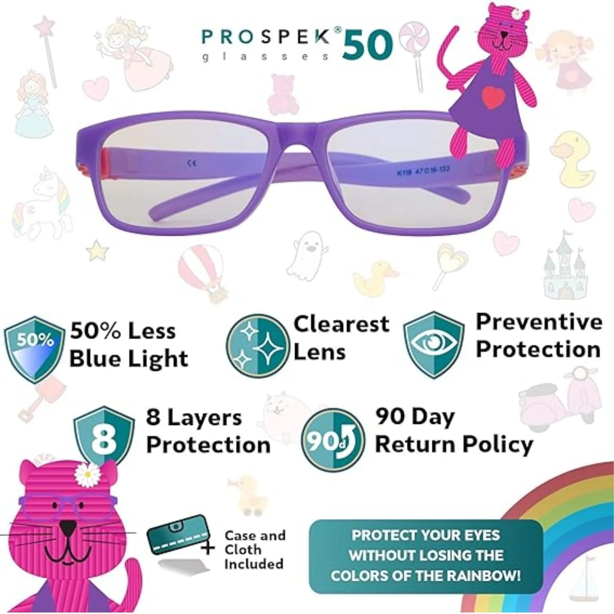 Prospek KIDS Anti-Blue Light Glasses Movie Star, Clearance 50% Off, Final Sale