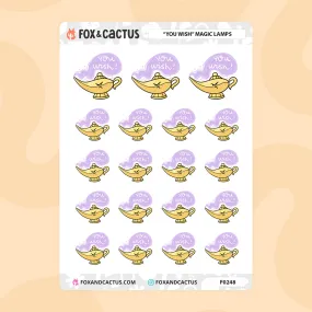 "You Wish" Magic Lamp Stickers