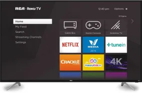 RCA 65" Class 4K Ultra HD (2160P) Roku Smart LED TV (RTRU6527-US)