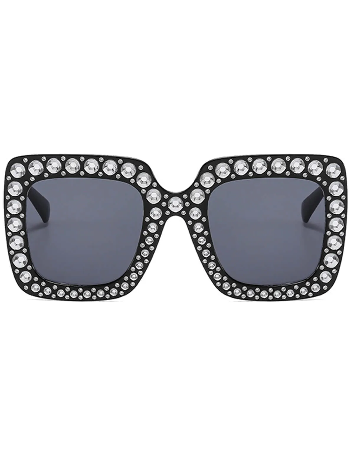 Retro Party Rhinestone Sqaure Sunglasses
