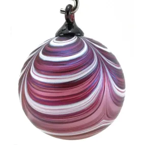 Ribbon Ornament Shown In Sugarplum by The Furnace Glassworks