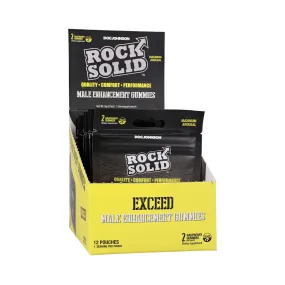 Rock Solid Exceed Male Enhancement Gummies 2-Pack 12-Piece Display