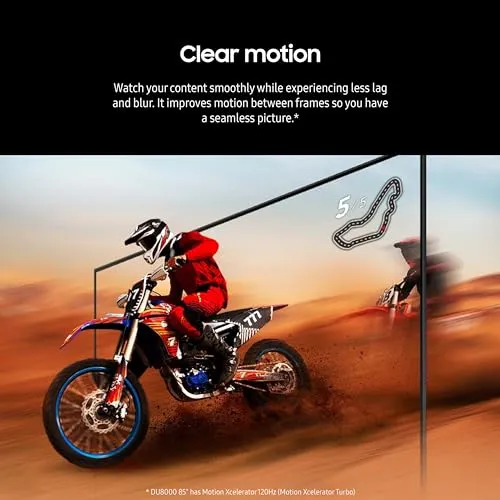 SAMSUNG 55-Inch Class 4K Crystal UHD DU8000 Series HDR Smart TV w/Object Tracking Sound Lite, Motion Xcelerator, Ultra Slim Design, Gaming Hub, Alexa Built-in (UN55DU8000, 2024 Model)