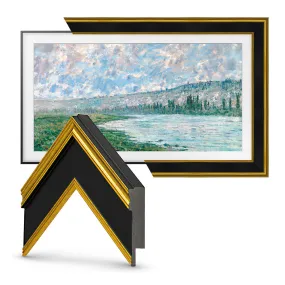 Samsung The Frame 65" QLED HDR Smart TV (2024) with Deco TV 65" Customizable Frame (Antique Gold & Black)