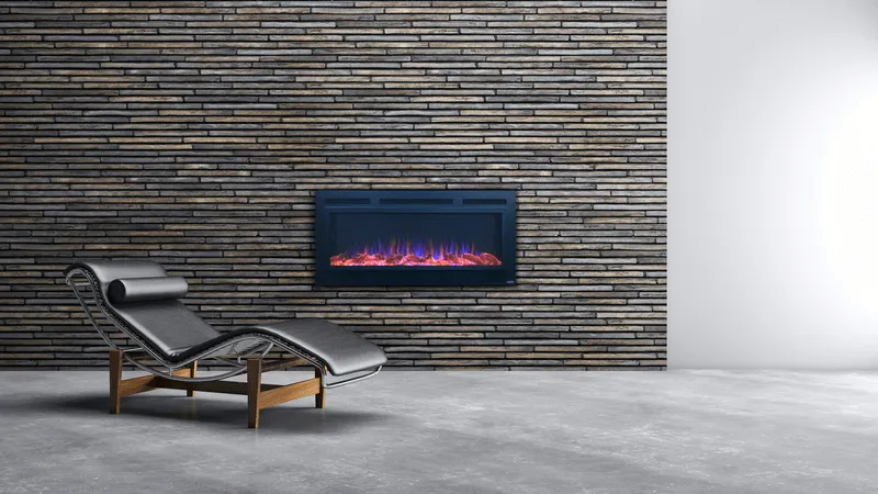Sideline Steel 80013 Refurbished 50 Inch Recessed Electric Fireplace