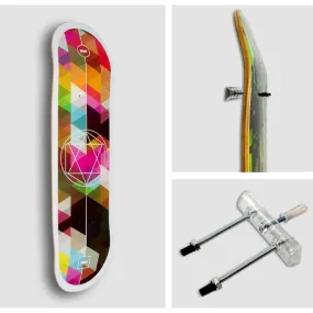 Sk8ology Skateboard Longboard Deck Display Wall Rack Bracket