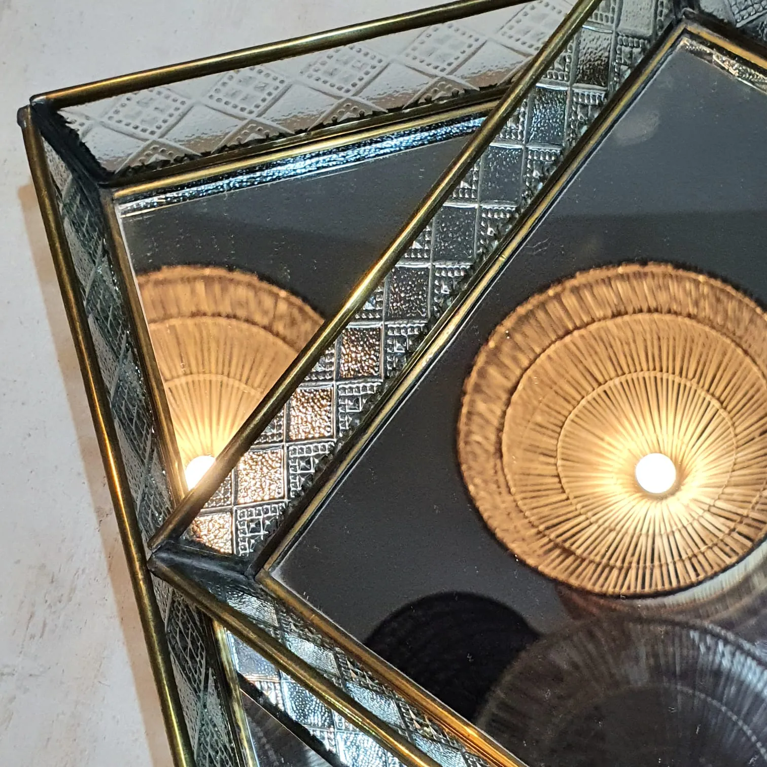 Small Bevelled Glass & Mirrored Tray